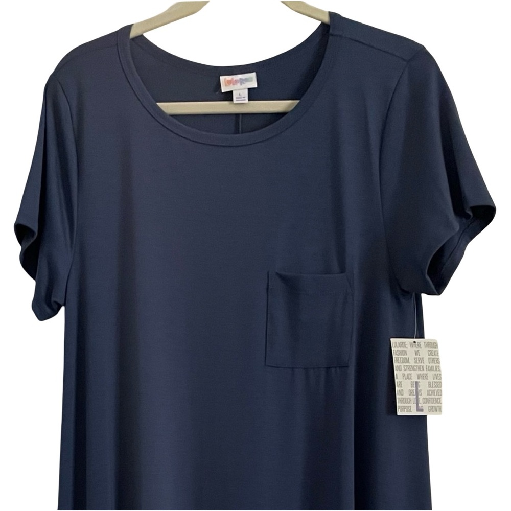 NWT LuLaRoe Blue Carly Swing Dress Size Large